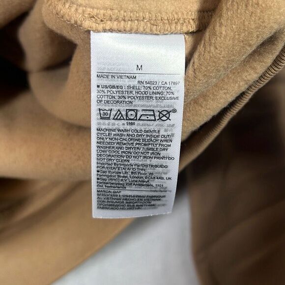 GAP x Dapper Dan DAP Logo Limited Edition Brown Hoodie Pullover Men Size Medium - Picture 5 of 8